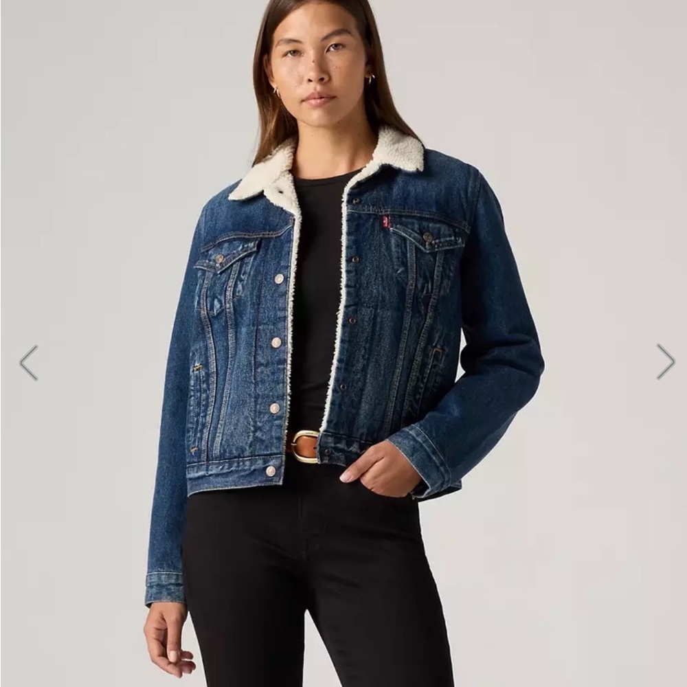 Levi's Women's Denim Sherpa Trucker Jacket